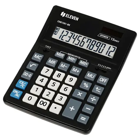 Eleven CDB 1201BK čierna / Kalkulačka / stolný