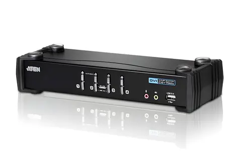 Aten CS1764A / KVM prepínač / 4- Port / DVI / USB / audio
