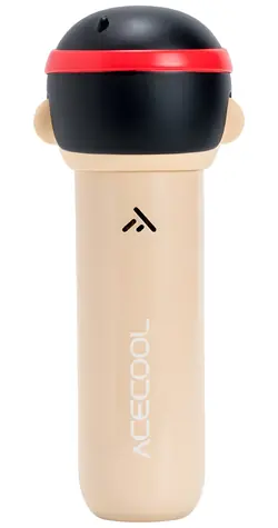 4smarts ACECOOL KungFu Boxer béžová / Mini masážna pištoľ / 4 hlavice / 3-5 rýchlostí / až 3200 RPM