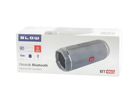 BT-460 sivá / Prenosný reproduktor / Bluetooth 4.0 / FM rádio / MicroSD / 5 W