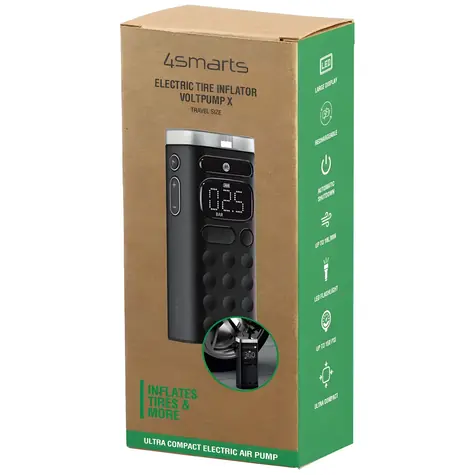 4smarts Voltpump X Travel Size čierna / Elektrická hustilka / 150 PSI / USB-C / digitálny displej
