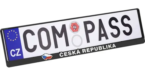 Compass Podložka pod ŠPZ 3D ČR vlajka / Podložka pod ŠPZ