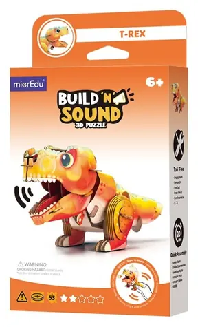 MIEREDU 3D puzzle Tyranosaurus Rex / Stavaj a počúvaj
