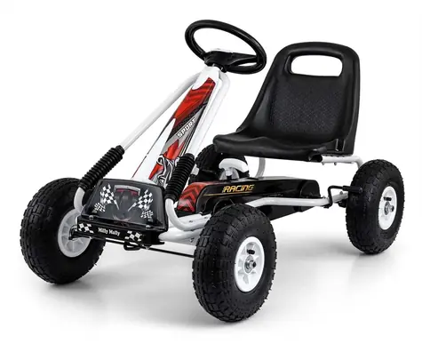 Šliapací motokára Thor biela / Detské vozítko / Na pedále