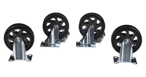 SIXTOL MECHANIC TROLLEY Kolieska / Náhradný diel / Dielenský vozík / 2x otočné s brzdou / 2x pevné / O 125 mm