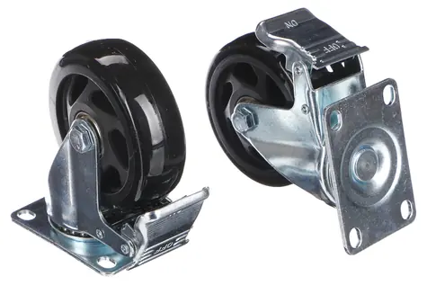 SIXTOL Kolieska pre vozík MECHANIC TROLLEY JASON / Sada koliesok / 2× s brzdou / 2× pevné / O 99 mm