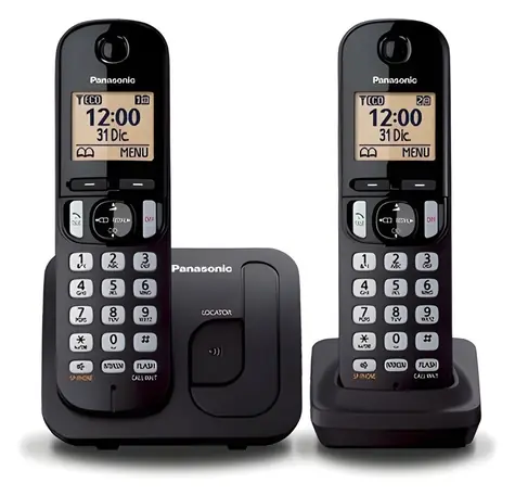 Panasonic KX-TGC212 čierna / DECT bezdrôtový telefón / 2 slúchadlá