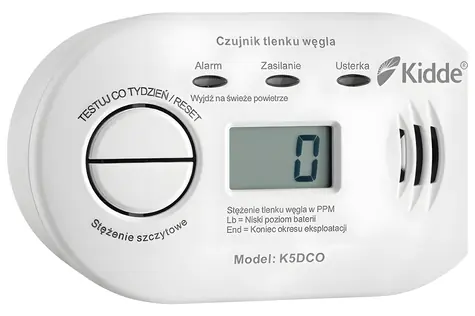 Kidde K5DCO / Detektor CO / LCD displej / 2x AA batérie / alarm 85 dB / senzor 10 rokov