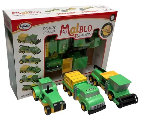 MALBLO Magnetické poľnohospodárske vozidlá / Hračka / Magnetické autá