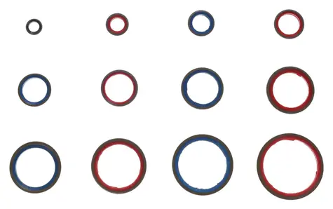 SIXTOL MECHANIC RING SET 4 / Sada hydraulických tesnení / gumový golier / 245 ks