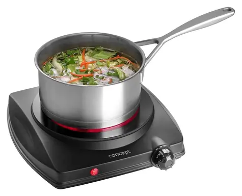 VE3065 čierna / Elektrický jednoplatničkový varič / 1250W