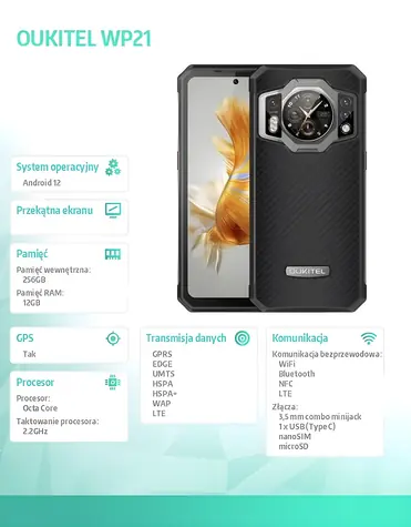 WP21 12GB+256GB čierna / Mobilný telefón