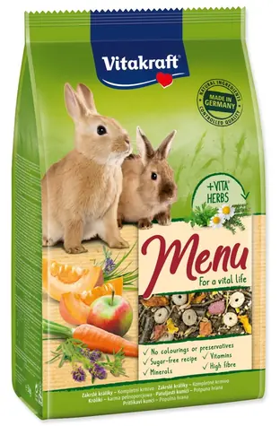 Vitakraft Vital Menu králik 3kg / Krmivo pre zakrpatené králiky