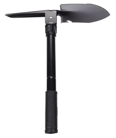 SIXTOL CAR SHOVEL 1 - Skladacia lopatka s krompáčom / 5v1 / s kompasom / v textilnom puzdre