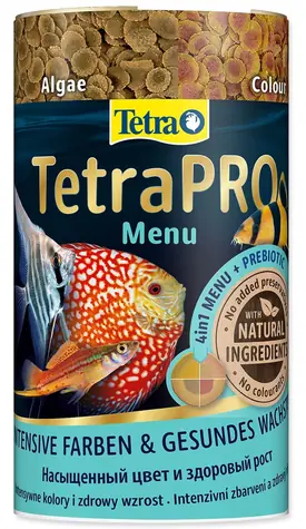 Tetra Pro Menu / Krmivo pre akváriové ryby / suché lupienky / 250 ml