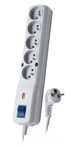 LF-530WA šedá / Prepäťová ochrana / 3 zásuvky / EMI/RFI filter / 1,5 m kábel