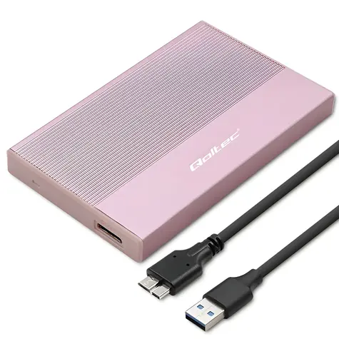 Rámček pre HDD/SSD 2,5" ružový / USB rámček / SATA / USB 3.0 / 5 Gb/s / max. 2 TB