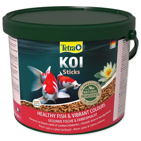 Tetra Pond Koi Sticks 10 l / Krmivo pre ryby / Koi kapor / Plávajúce tyčinky
