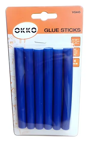 OKKO Lepiace tyčinky 6ks modré / Lepiace tyčinky / 11,2 x 100 mm