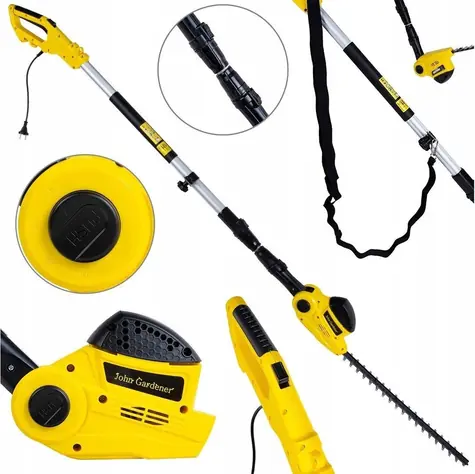 Powermat Elektrický plotostrih na výsuvnom ramene / Nožnice na živý plot / Dĺžka lišty 51 cm
