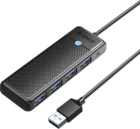 Orico USB hub 4X USB-A čierna / USB hub / 4X USB-A 3.0 / 5 Gbps