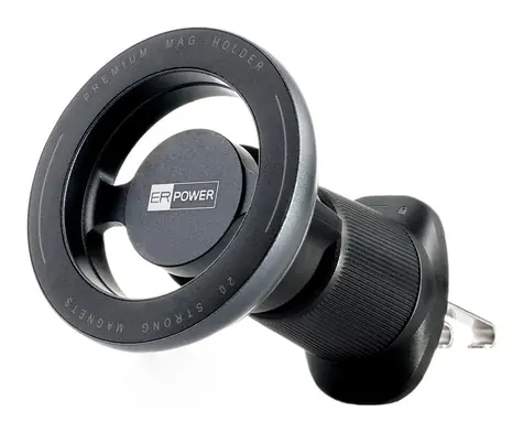 ER Power magnetický držiak do auta do ventilácie čierna / Držiak do auta / MagSafe / Univerzálny