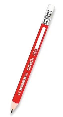 Kores Coach / Ceruzka / trojhranná / s gumou / tuha 5 mm / tvrdosť HB (č. 2)