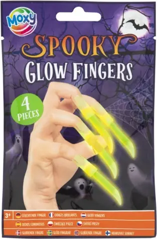 MOXY Halloweenské svietiace nechty / Doplnok kostýmu / 4 ks