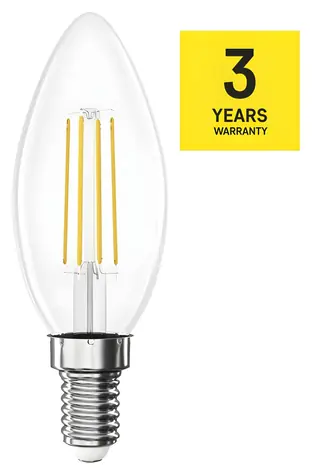 Emos LED žiarovka Filament Candle 1,8 W E14 / Žiarovka / náhrada za 25 W / teplá biela / 250 lm