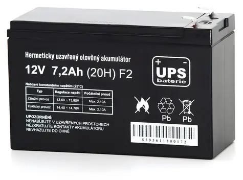 FIAMM UPS batéria 12V 7,2Ah F2 / Batéria pre UPS / 12V / 7,2Ah / F2 / AGM