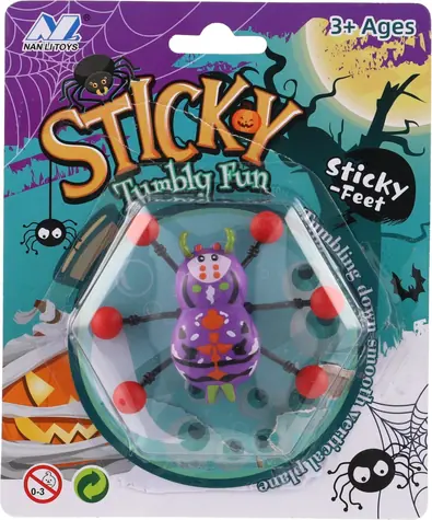 TEDDIES Pavúk lezúci po skle 1ks (mix) / Motorická hračka / Silikónové nožičky / 8x6 cm