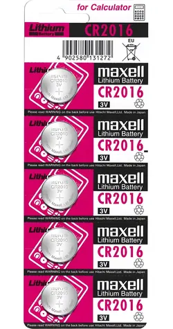 Maxell CR2016 / Gombíková batéria / Lítiová / 3V / 5 ks