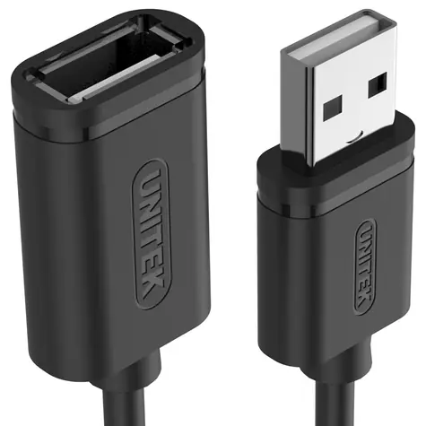 Unitek Y-C450GBK čierna / Kábel USB / USB 2.0 / USB-A (M) - USB-A (F) / 2 m