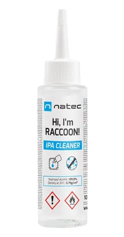 Natec Raccoon IPA Cleaner / Čistiaci prostriedok / izopropylalkohol 99,8% / 100 ml