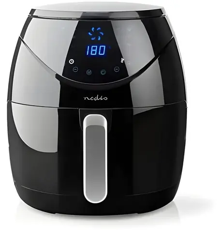 Nedis Teplovzdušná fritéza čierna / Teplovzdušná fritéza / 4.6 l / Digitálny / Časovač 60 min