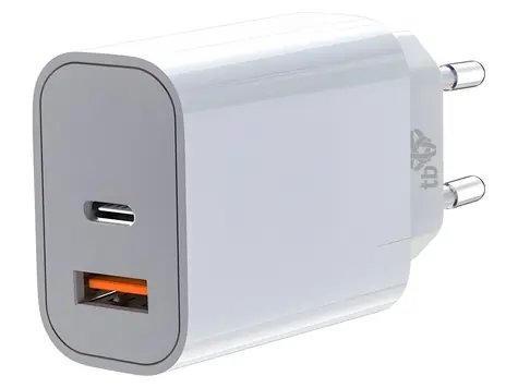 TB Touch Nabíjačka USB-C + USB-A biela / Nabíjačka / 2 výstupy / 20W