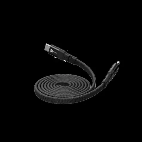 ER Power Flat Magnetic čierna / Magnetický kábel / plochý / USB-C/USB-C / PD 100W / 1,5m