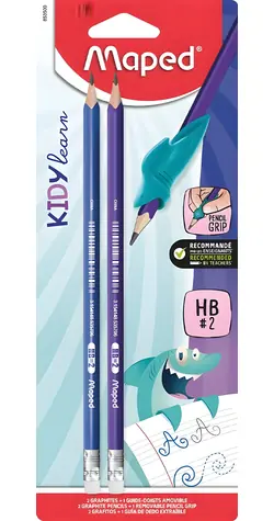 Maped Kidy Learn Finger Guide / Grafitová ceruzka / trojhranná / tvrdosť HB / 2 ks / od 3 rokov