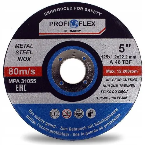 Silver Profi-Flex / Rezací kotúč na kov / Priemer 125 x 22,23 mm / Šírka rezu 1,2 mm