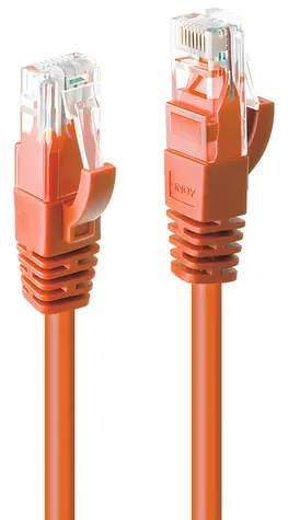 Lindy Cat6 oranžová / Patch kábel / U/UTP / RJ-45 / 0,5 m