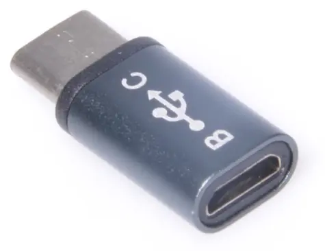 PremiumCord adaptér USB-C - microUSB 2.0 Female šedá / Adaptér / USB 3.1 / 5 Gbps