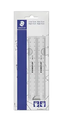 Staedtler Pravítko transparentné 15 cm / Pravítko / Plast / 2 ks