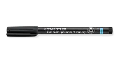 Staedtler Lumocolor F čierna / Popisovač na textil / permanentný / vode odolný / stopa 0,6 mm
