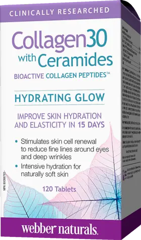 Webber Naturals Collagen 30 with Ceramides / Výživový doplnok / 120 tbl / Bez lepku