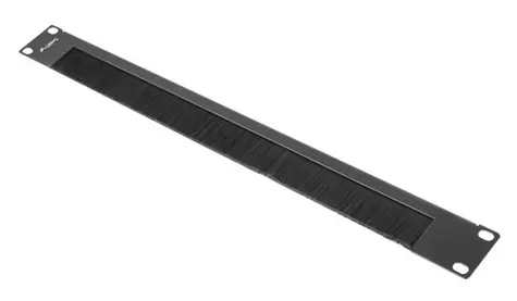 Lanberg AK-1103-B čierna / Kefový panel / 19" / 1U / 482,6x44,45x9 mm