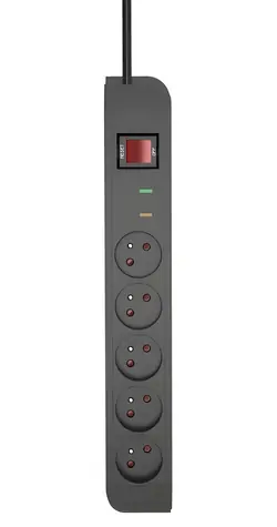 TB Touch Energy prepäťová ochrana 1,5 m / Predlžovací kábel / 5 zásuviek / Vypínač napájania / 2300 W