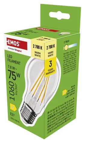 GP MET LED žiarovka A60 E27 7,8W teplá biela / LED žiarovka / 1060 lm / 2700K / náhrada 75W