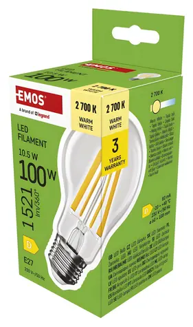 GP MET LED žiarovka A60 E27 10,5W teplá biela / LED žiarovka / 1521 lm / 2700K / náhrada 100W