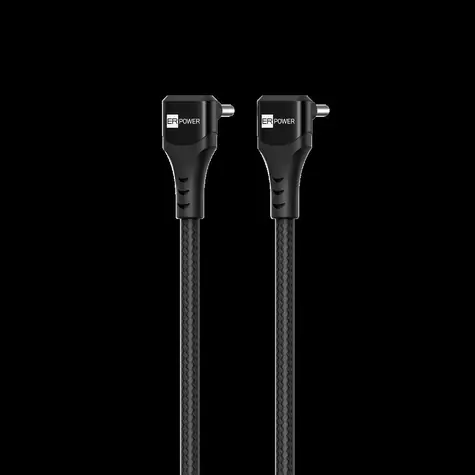 ER Power Double Cobra čierna / Kábel / USB-C/USB-C / PD 100W / uhlové konektory 90 ° / 1,5 m