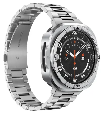 Spigen Bezel Tune Pro (Pilot) strieborná / Ochranný rámček / Samsung Galaxy Watch Ultra 2 47mm / Nerezová oceľ